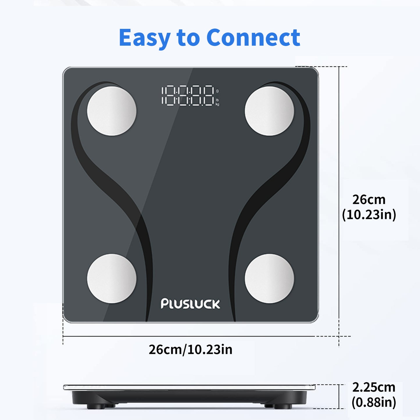 Digital Smart Scale, BMI Weighing Body Fat Scale, Body Composition Monitor Health Analyzer -with Smartphone App