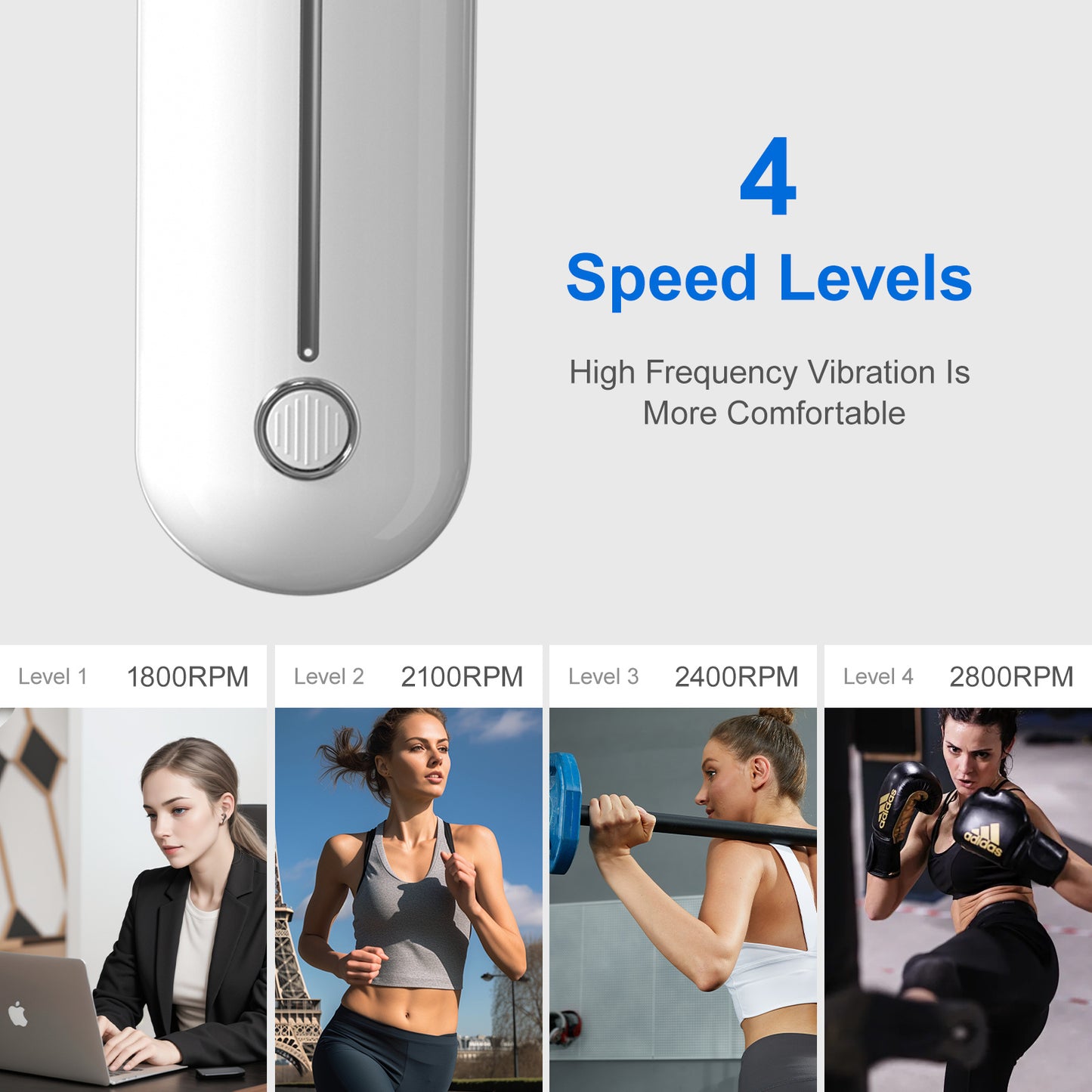 Mini Massage Gun - Deep Tissue Percussion Massager With Heating Function, 5 Speed Levels, Portable Muscle Relaxation For Athletes & Recovery, USB Rechargeable