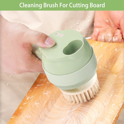 1 Set 4 In 1 Handheld Electric Vegetable Cutter Mini Food Fruit Chopper Grinder Slicer Dicer Garlic Meat Ginger  Masher Rechargeable Food Processor