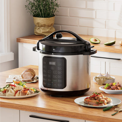 9 In 1 Electric Pressure Cooker, Warmer & Sterilizer, Safe Canner Saute, Slow Cooker, Rice Cooker, Rice Steamer Multi-Functional Smart Pot