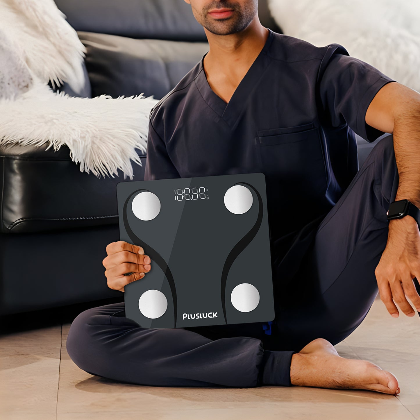 Digital Smart Scale, BMI Weighing Body Fat Scale, Body Composition Monitor Health Analyzer -with Smartphone App