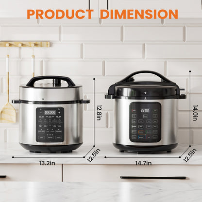 9 In 1 Electric Pressure Cooker, Warmer & Sterilizer, Safe Canner Saute, Slow Cooker, Rice Cooker, Rice Steamer Multi-Functional Smart Pot