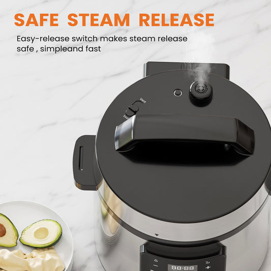 9 In 1 Electric Pressure Cooker, Warmer & Sterilizer, Safe Canner Saute, Slow Cooker, Rice Cooker, Rice Steamer Multi-Functional Smart Pot