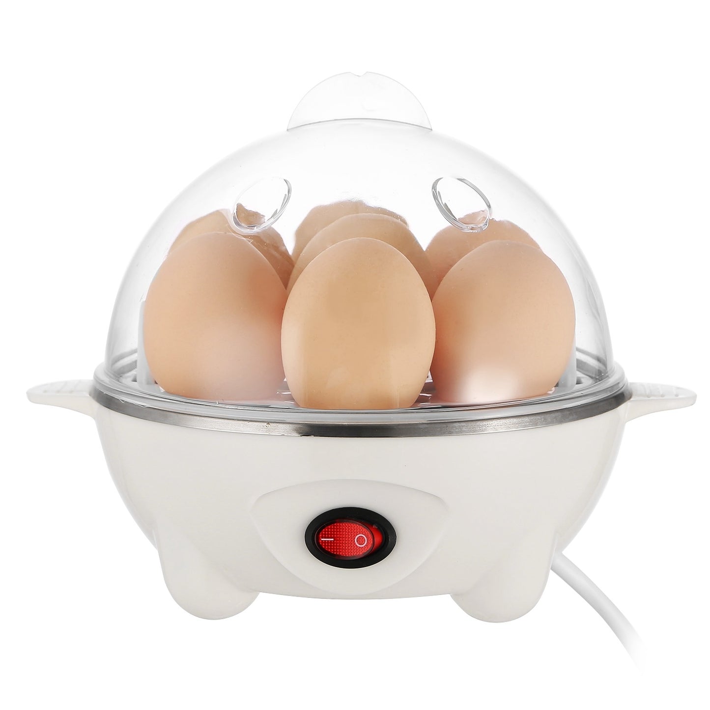 Electric Egg Cooker 7-Capacity Hard-Boiled Egg Maker With Auto-Off Steamer Cooker Hard Boiled Steamed Vegetables Seafood Dumplings