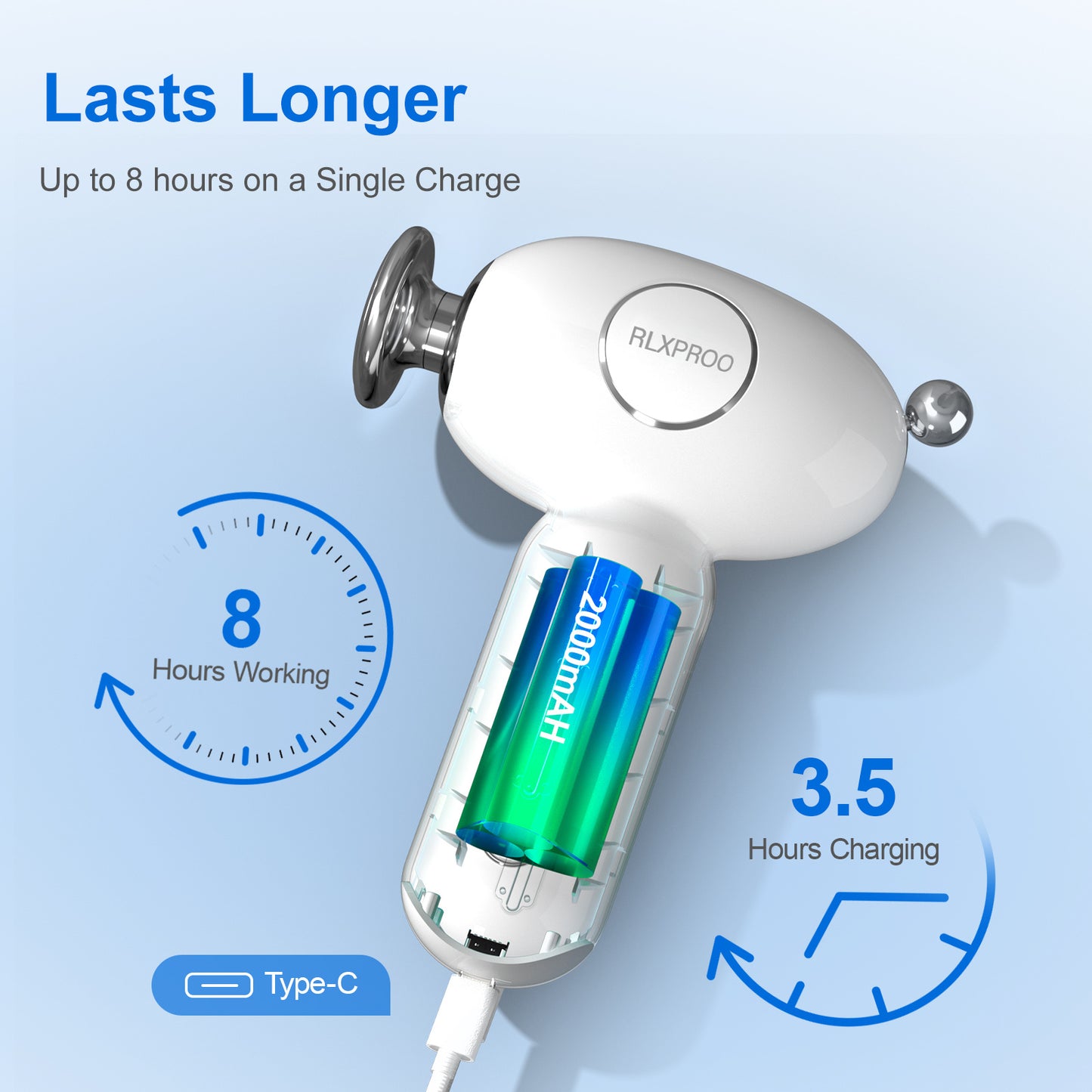 Mini Massage Gun - Deep Tissue Percussion Massager With Heating Function, 5 Speed Levels, Portable Muscle Relaxation For Athletes & Recovery, USB Rechargeable
