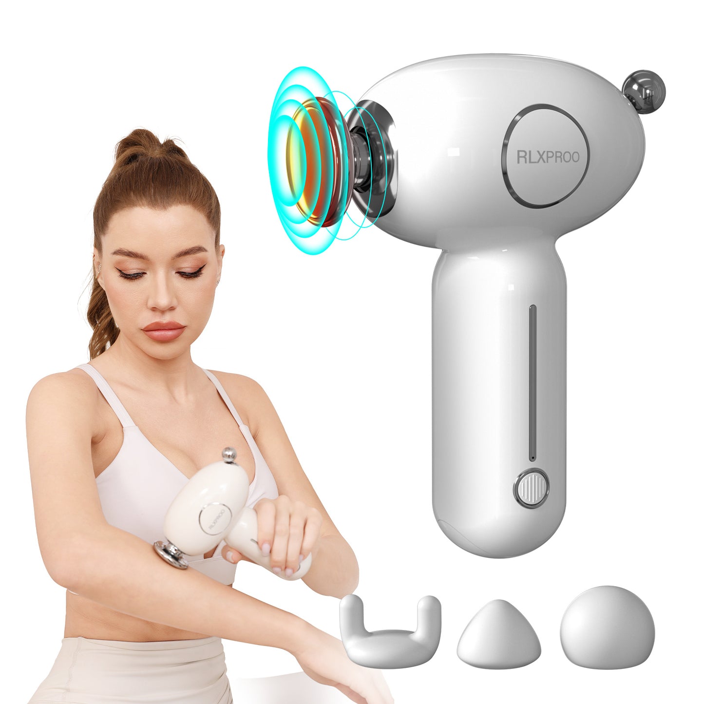 Mini Massage Gun - Deep Tissue Percussion Massager With Heating Function, 5 Speed Levels, Portable Muscle Relaxation For Athletes & Recovery, USB Rechargeable