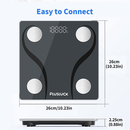 Digital Smart Scale, BMI Weighing Body Fat Scale, Body Composition Monitor Health Analyzer -with Smartphone App