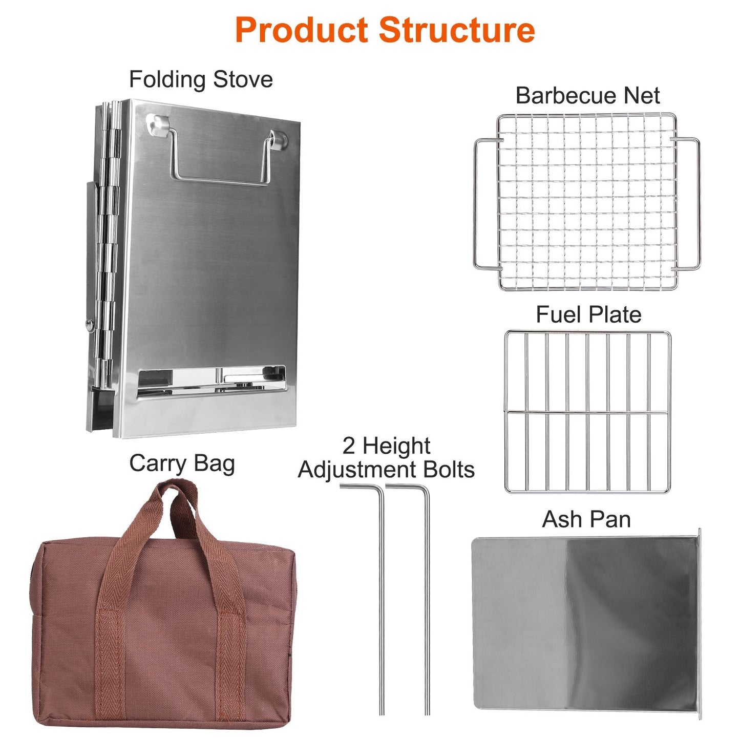 Portable Backpacking Wood Burning Stove For Camping Hiking BBQ Outdoor Cooker Folding Travel Charcoal Stove With Handle Central Boiler Price