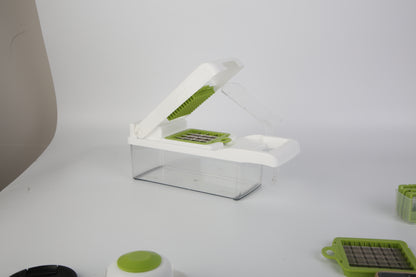 Vegetable Chopper With Container 12 In 1 Kitchen Food Slicer Peeler Egg Separator Veggie Cutter